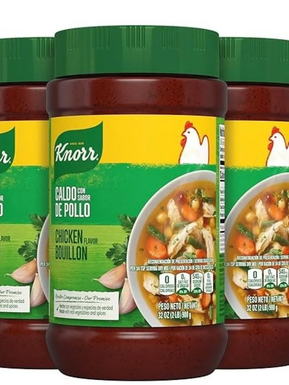 NOR Chicken Bouillon Jar - Green, Yellow & White